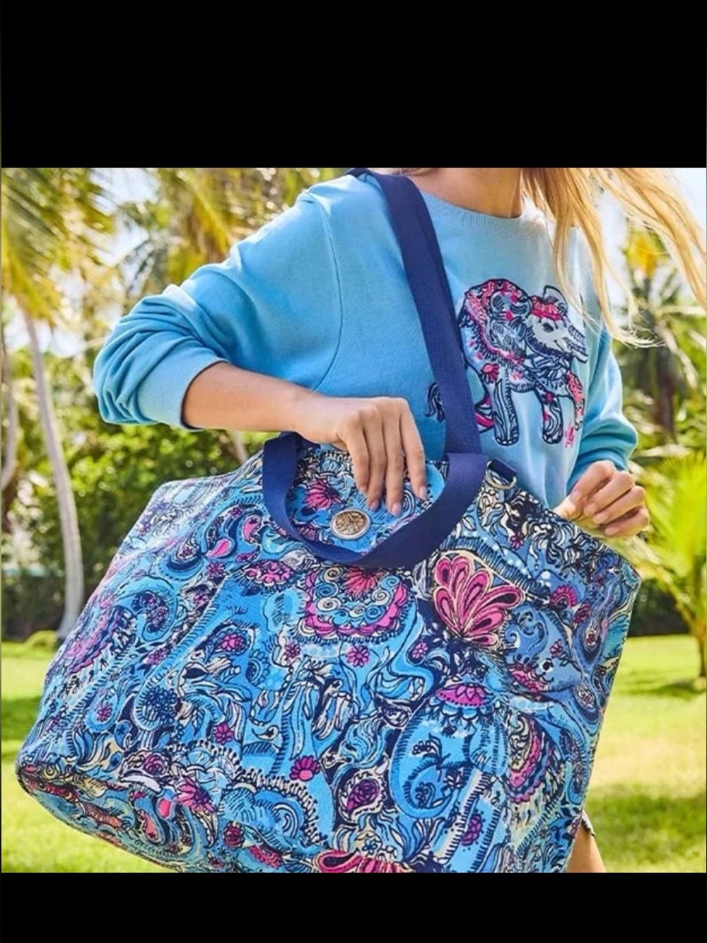 Lilly Pulitzer Canvas Tote Bag
Color: Multi Paisley Parade - Picture 3 of 12
